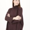 MAGLIA OVERSIZE CUCITURA A VISTA - Dark Brown, TU