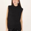 GILET OVERSIZE CON DETTAGLI A  COSTE - Nero, TU