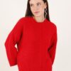 MAGLIONE OVERSIZE IN MISTO LANA - Rosso, TU