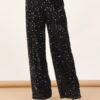 PANTALONI IN CINIGLIA CON PAILLETTES - Black, TU