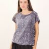 MAGLIA IN CINIGLIA CON PAILLETTES - Grey, TU