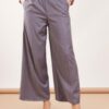 PANTALONI A PALAZZO CON ELASTICO IN VITA - Grigio, M