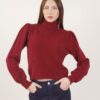 MAGLIA MANICHE A PALLONCINO CON MICRO PAILLETTES - Bordeaux, TU