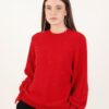 MAGLIA MANICHE LUNGHE A PALLONCINO CON PAILLETTES - Rosso, TU