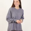 MAGLIONE OVERSIZE ASIMMETRICO - Grigio, TU