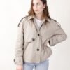 TRENCH CROP - Beige, S