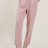 PANTALONI IN TESSUTO EFFETTO MÉLANGE - Rosa, S