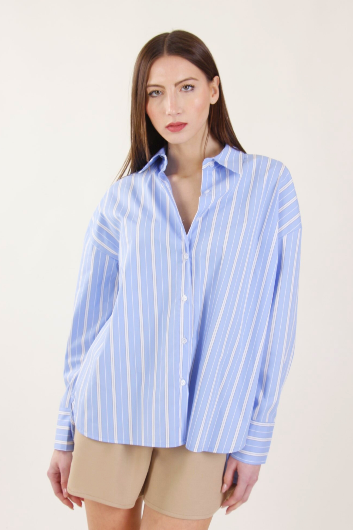 CAMICIA A RIGHE IN COTONE