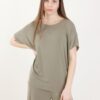 MAGLIA IN TESSUTO FLUIDO A MANICHE CORTE - Militare, TU