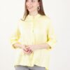 CAMICIA SATIN CON COLLETTO ALLA COREANA E MANICHE ARROTOLABILI - Giallo, M