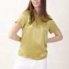 BLUSA SATIN A MANICHE CORTE - Kiwi, M