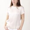 BLUSA SATIN A MANICHE CORTE - Vaniglia, M