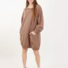 FELPA LUNGA OVERSIZE - Mandorla, TU