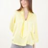 BLUSA SATIN CON COLLO A FUSCIACCA - Yellow, M