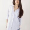 CAMICIA A RIGHE OVERSIZE - Celeste, TU