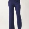 PANTALONI A PALAZZO IN MAGLIA - Blue, TU