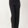 PANTALONI A PALAZZO IN MAGLIA - Black, TU