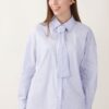 CAMICIA A RIGHE CON CRAVATTINA - Celeste, TU