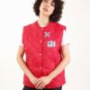 GILET TRAPUNTATO CON APPLICAZIONI - Rosso, TU