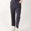 PANTALONI CON BOTTONE A CHIUSURA LATERALE - Blu, M