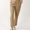 PANTALONI CON BOTTONE A CHIUSURA LATERALE - Cammello, M