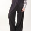 PANTALONI A PALAZZO CON PINCES - Nero, S