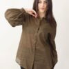 CAMICIA CON MANICHE A PALLONCINO - Verde militare, M