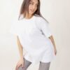 T-SHIRT OVERSIZE A TINTA UNITA - Bianco, TU