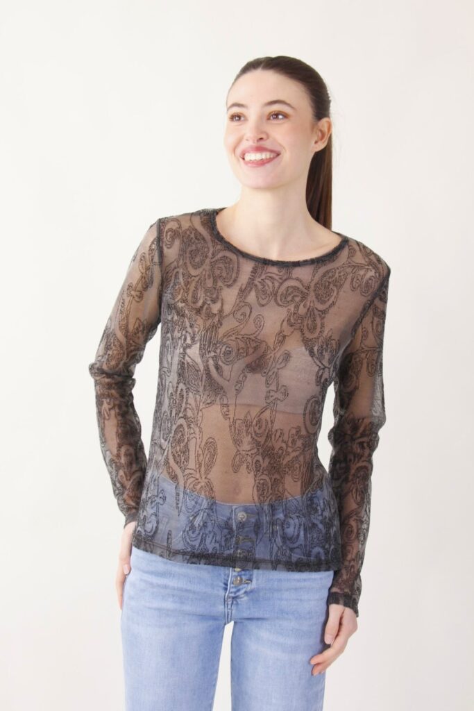 LACE EFFECT SHIRT 