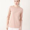 MAGLIA A MANICHE LUNGHE IN COTONE - Rosa, TU