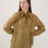 BLUSA IN TENCEL CON FIOCCO - Olio, M