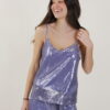 TOP CON PAILLETTES - Blu-jeans, TU