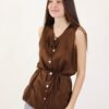 GILET IN RASO - Espresso, TU