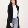 CARDIGAN IN MAGLIA A MANICHE LUNGHE - Black, TU