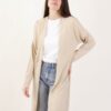 CARDIGAN IN MAGLIA A MANICHE LUNGHE - Sand, TU