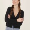 CARDIGAN CON BOTTONE FRONTALE - Black, TU