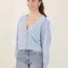 CARDIGAN CON FILO DI LUREX - Sky blue, TU