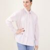 CAMICIA A RIGHE CON LUREX ARGENTO - Rosa, TU