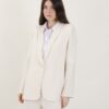 BLAZER MONOPETTO IN TESSUTO FLUIDO - Burro, M