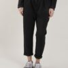 PANTALONI A SIGARETTA CON RIFINITURE IN RASO - Nero, M