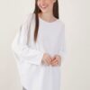 MAGLIA OVERSIZE MANICHE A PIPISTRELLO - Bianco, TU