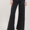 JEANS PALAZZO A VITA ALTA - Black, XS