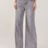 JEANS PALAZZO STONE WASHED - Grey, XS