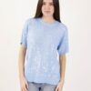 MAGLIA A MANICHE CORTE CON PAILLETTES - Cielo, TU