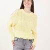 MAGLIA BORDI EFFETTO STRAPPATO - Yellow, TU