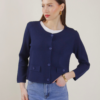 GIACCA IN MAGLIA CON BOTTONI - Blue, TU