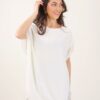 MAGLIA OVERSIZE CON TRASPARENZE LATERALI - Burro, TU