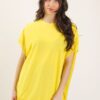 MAGLIA OVERSIZE CON TRASPARENZE LATERALI - Giallo, TU