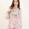 BLUSA FANTASIA FLOREALE CON FIOCCO - Burro, TU